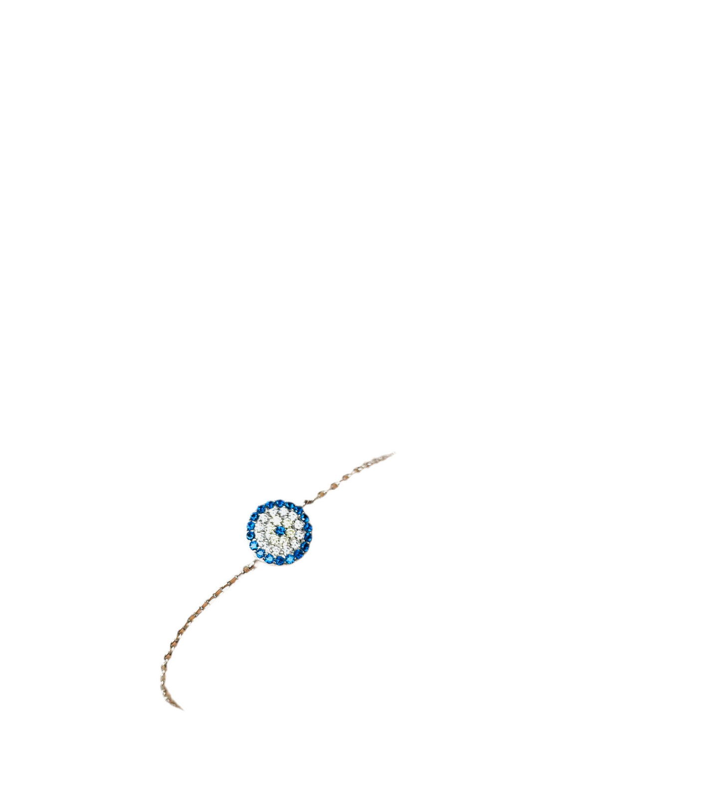 Evil Eye Bracelet - Small Diamond Blue Eye Bracelet