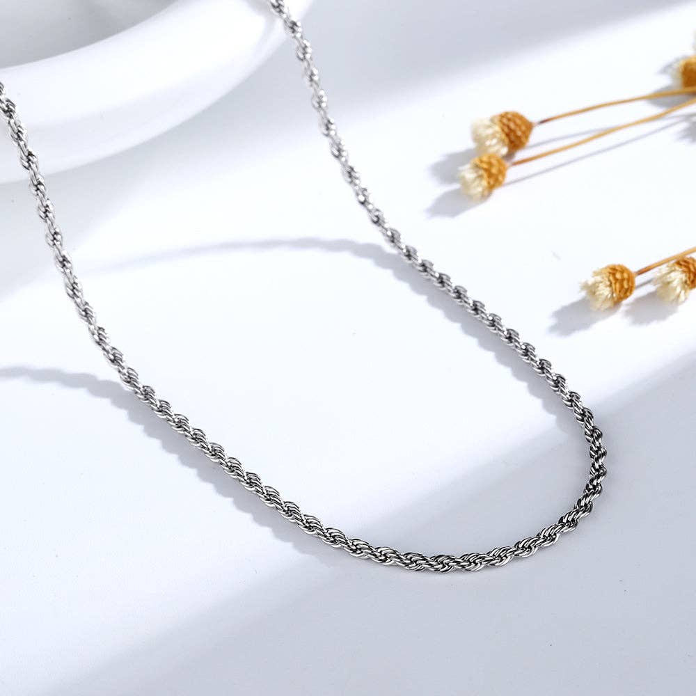 Italian Sterling Silver Rope Chain
