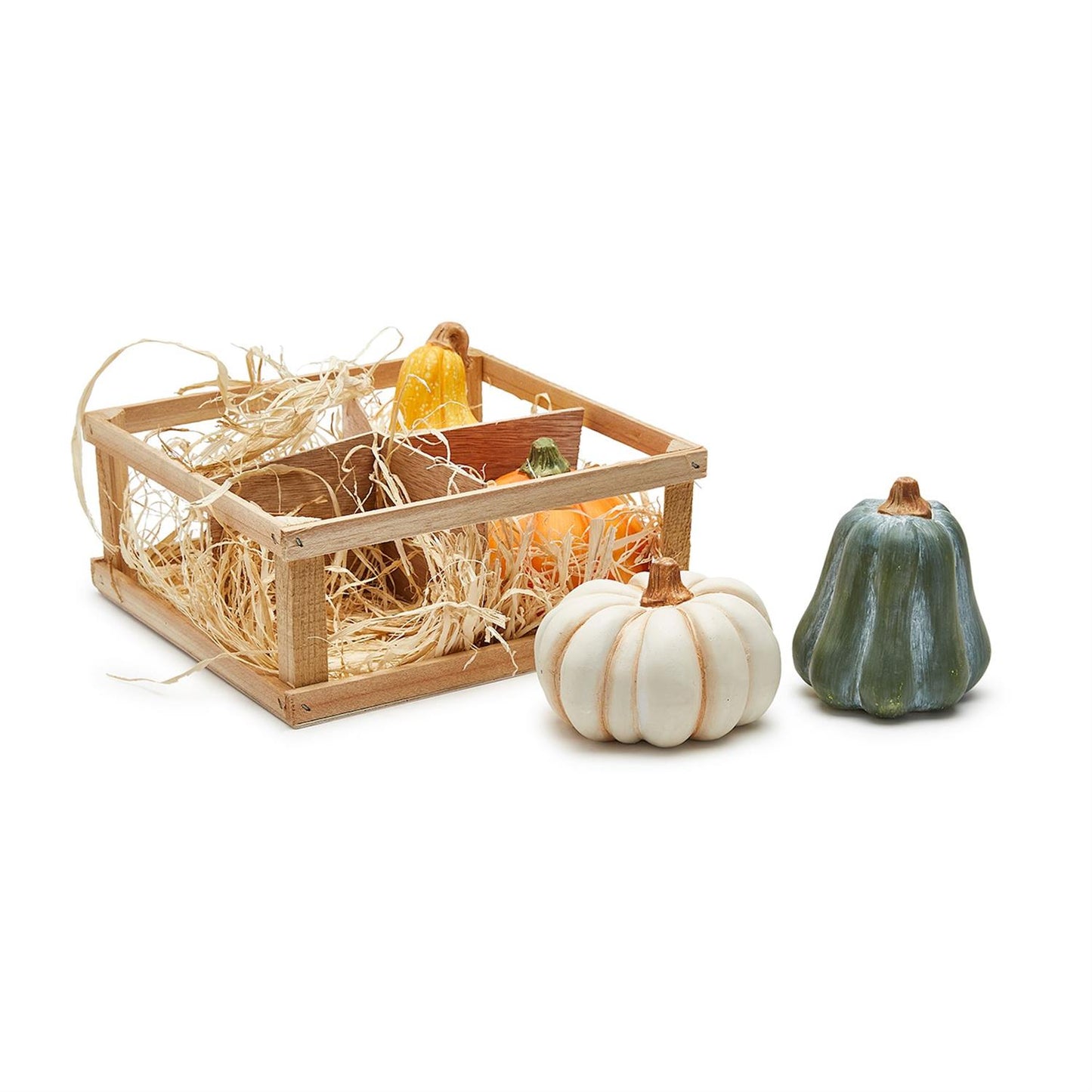 Pumpkin in Wooden Crate