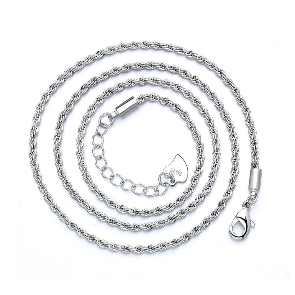 Italian Sterling Silver Rope Chain