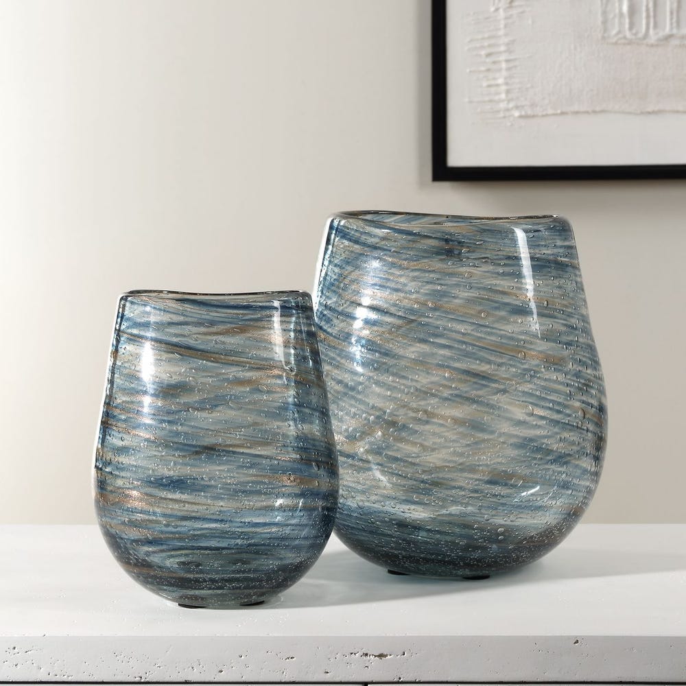 Aurora Swirl Vases