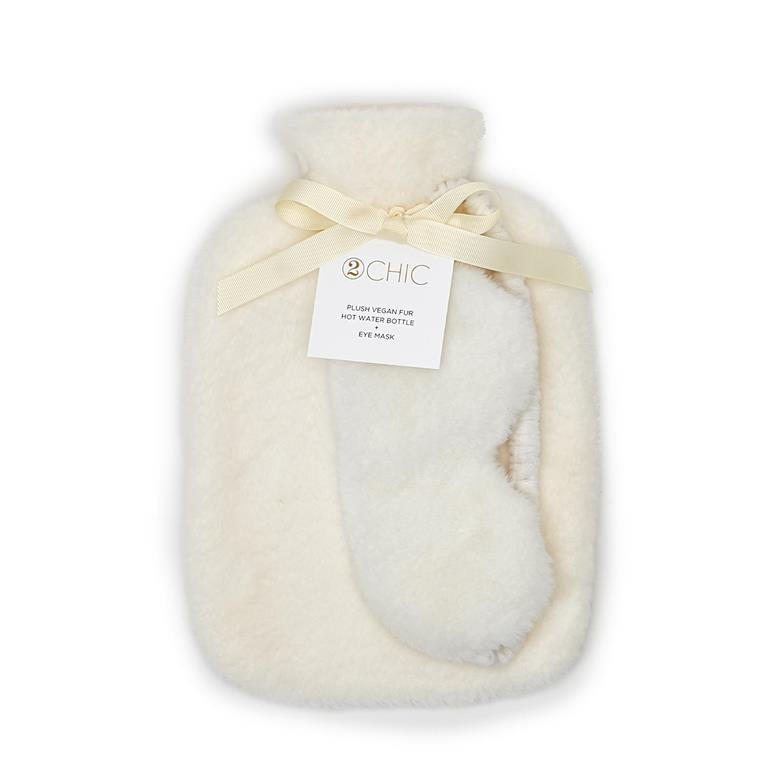 Hot Water Bottle with Cover & Eye Mask