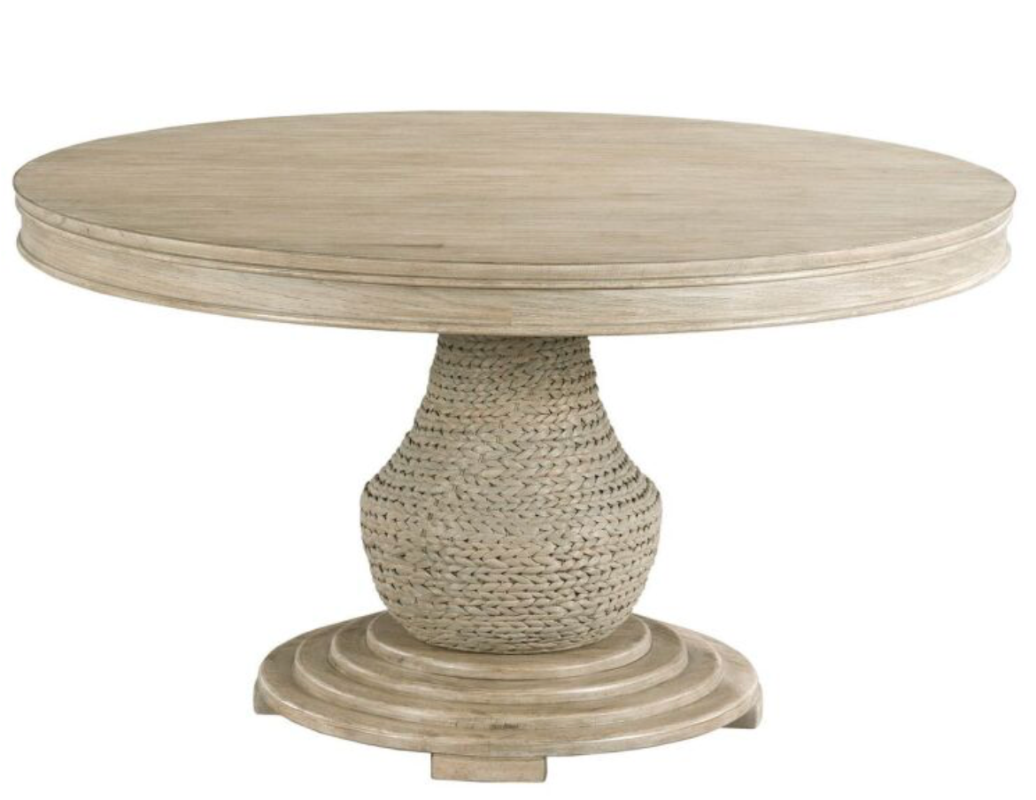 American Drew Boca Woven Set Round Dining Table and 4 Chairs
