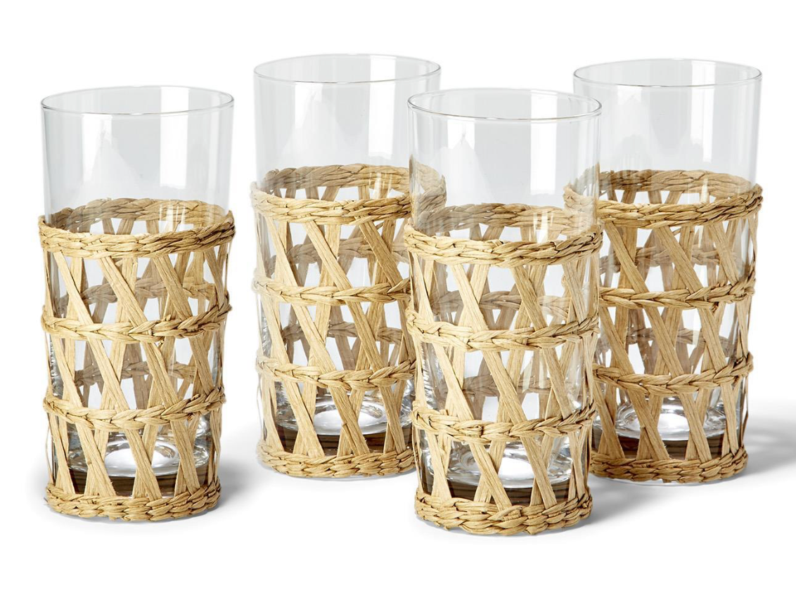 Island Chic Lattice Drinking Small & Large Glass