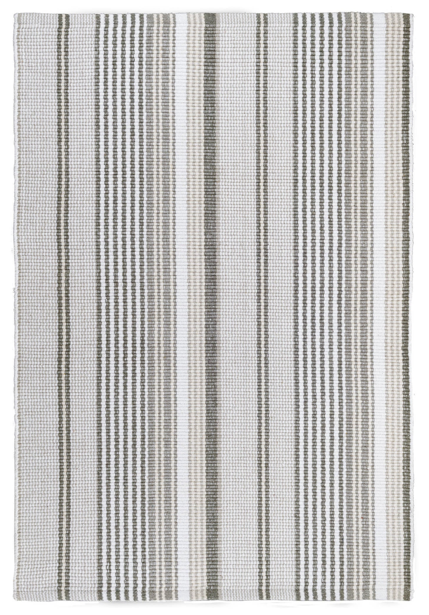 Dash & Albert Gradation Ticking Handwoven Cotton Rug 6x8