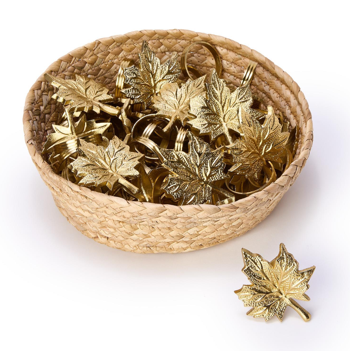 Golden Leaf Napkin Ring