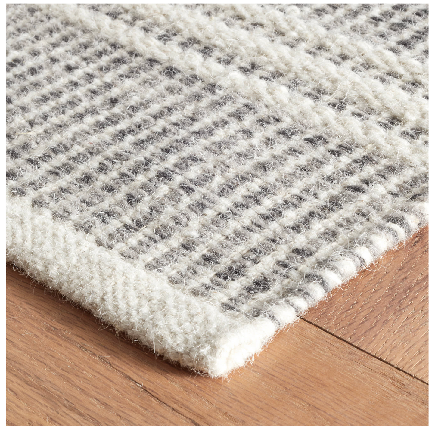 Annie Selke Malta Grey Wool Rug 4x6