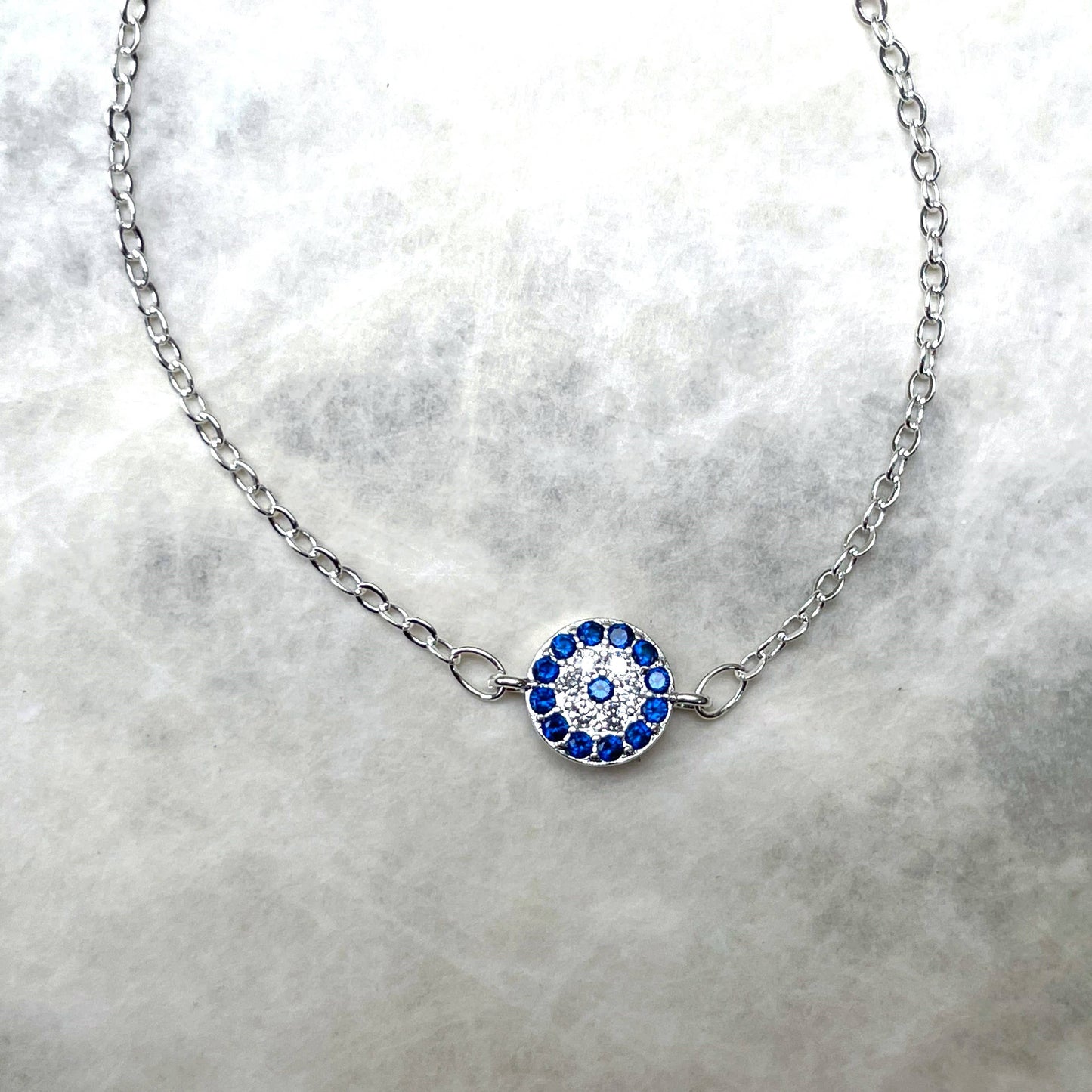 Evil Eye Bracelet - Small Diamond Blue Eye Bracelet
