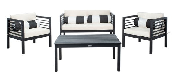 Outdoor 4 Piece Outdoor Set With Accent Pillows