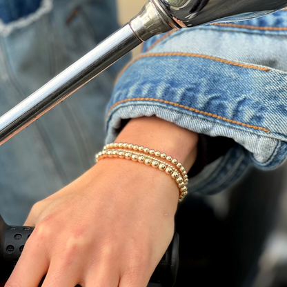 3MM Gold Ball Bracelet