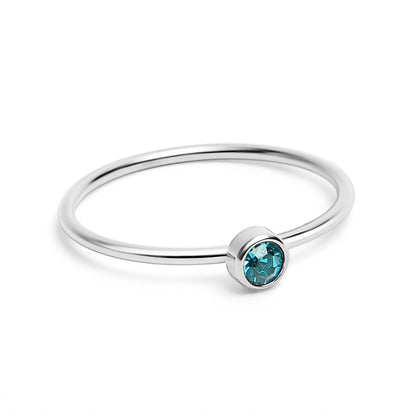 Stainless Steel Birthstone Stacking Ring Size 3