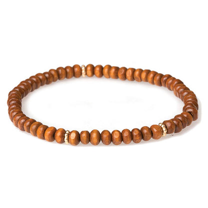 Wood Bead Bracelet Select from 3 Color Styles