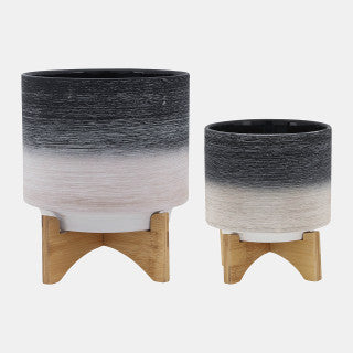 Sagebrook Accessories: Set of 2 Gray Planter