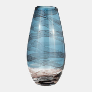 Sagebrook Accessories: Blue Glass Vase