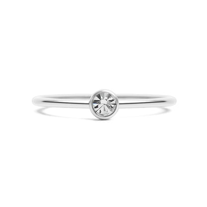 Stainless Steel Birthstone Stacking Ring Size 3