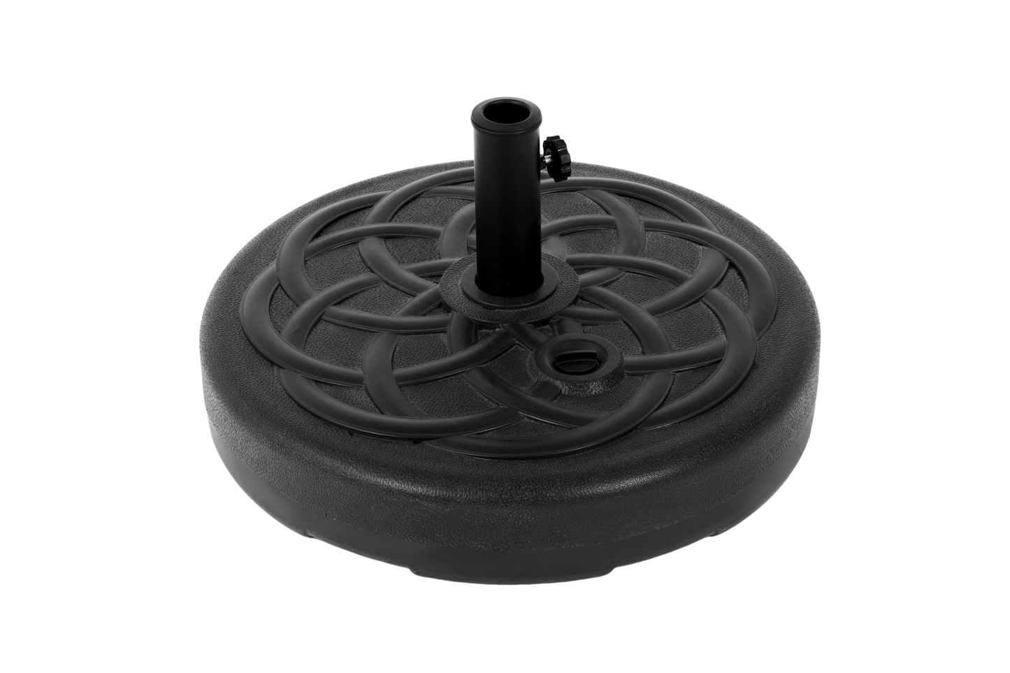 Black Fillable Umbrella Base with Steel Tube Support