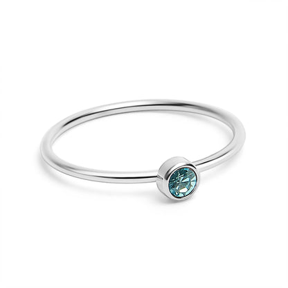 Stainless Steel Birthstone Stacking Ring Size 3