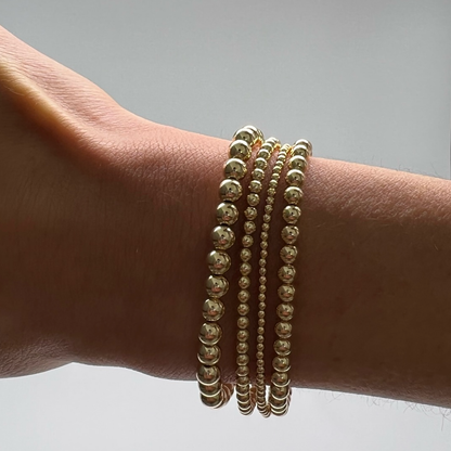 3MM Gold Ball Bracelet