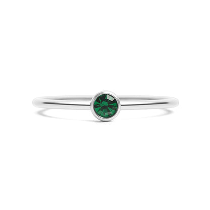 Stainless Steel Birthstone Stacking Ring Size 3