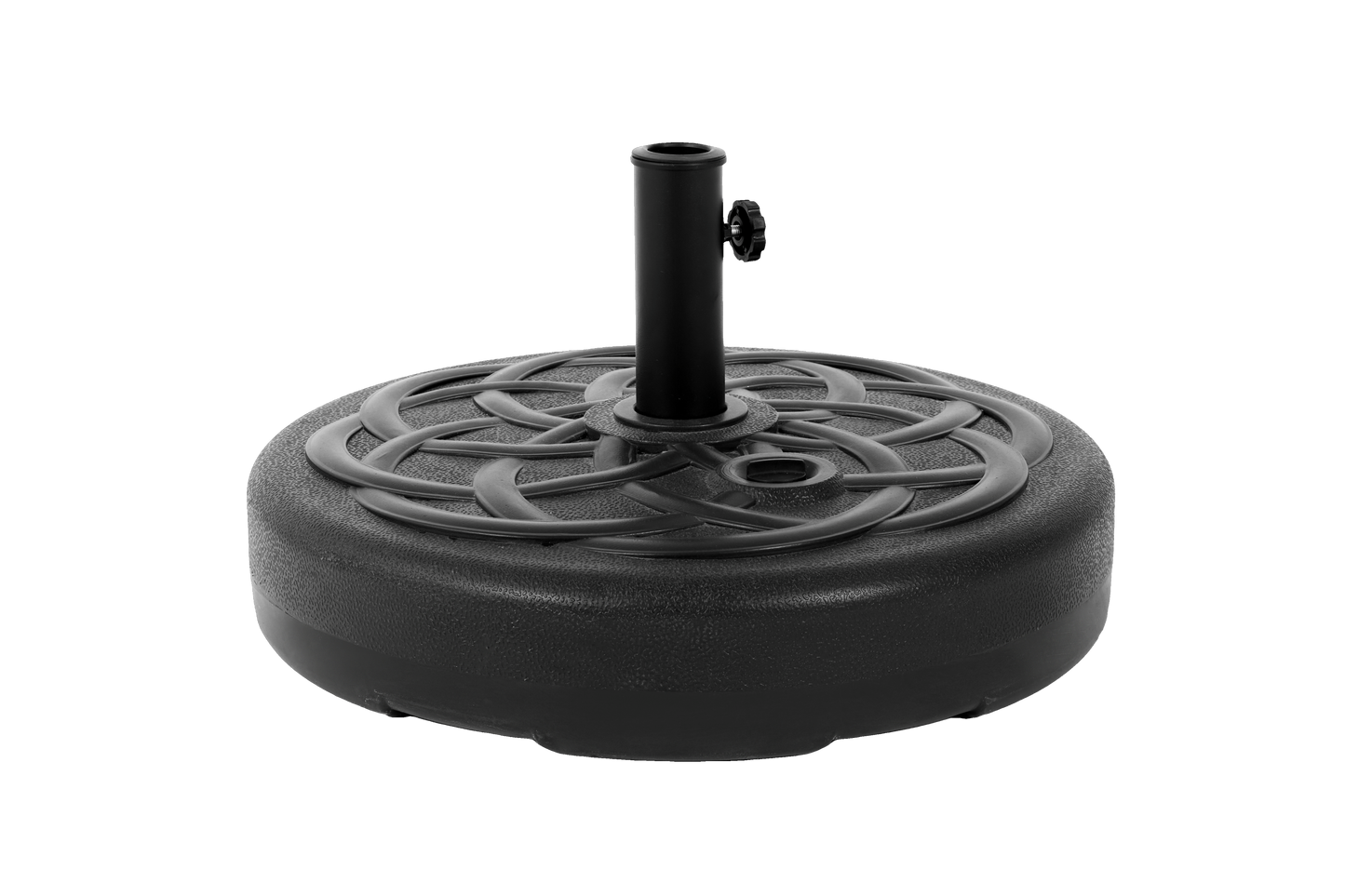 Black Fillable Umbrella Base with Steel Tube Support