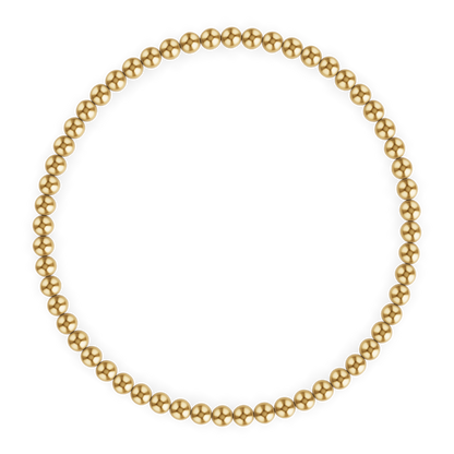 3MM Gold Ball Bracelet