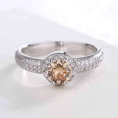 Sterling Silver and Swarovski Crystals Engagement Ring