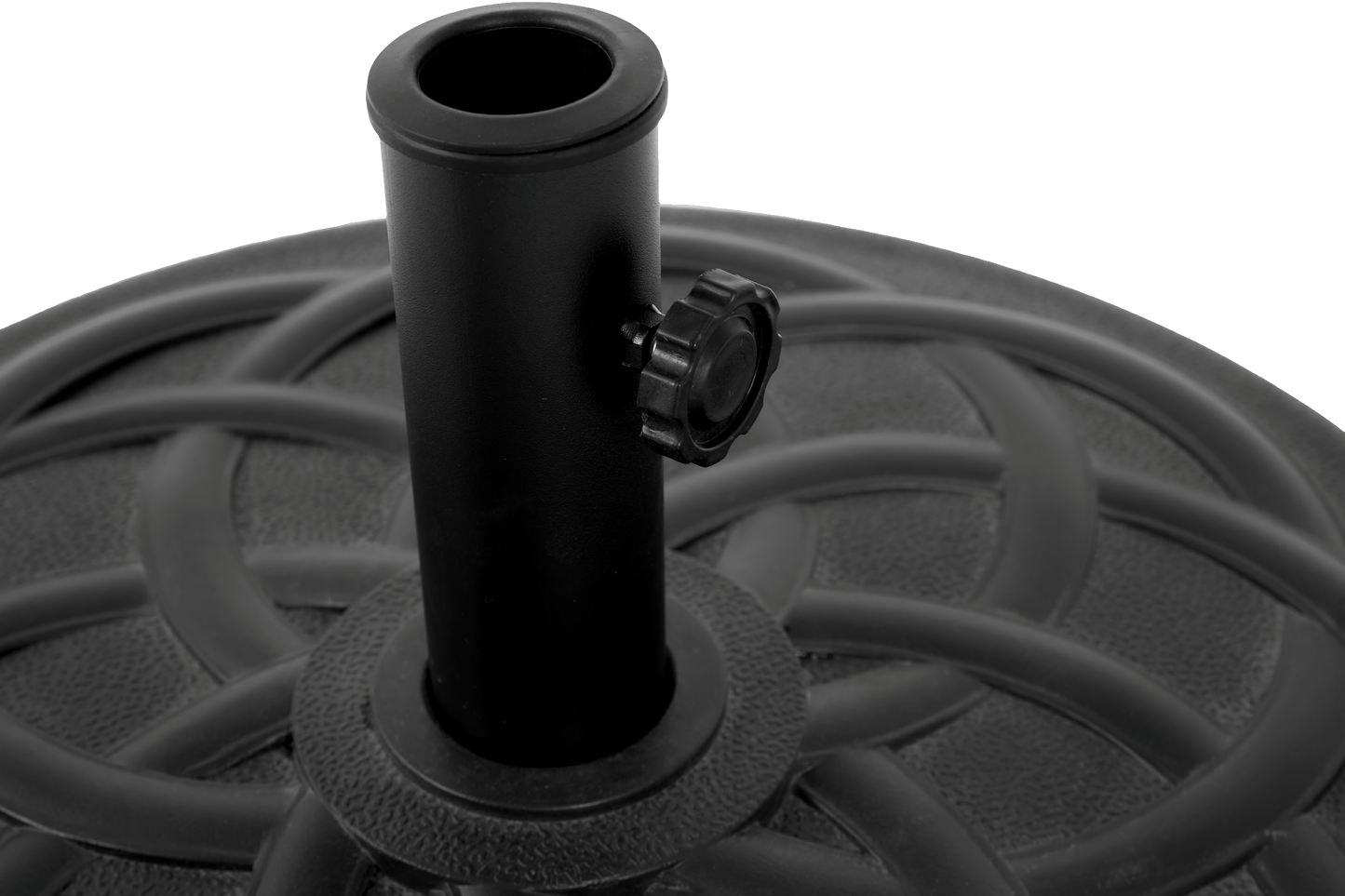 Black Fillable Umbrella Base with Steel Tube Support