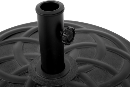 Black Fillable Umbrella Base with Steel Tube Support