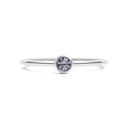 Stainless Steel Birthstone Stacking Ring Size 3