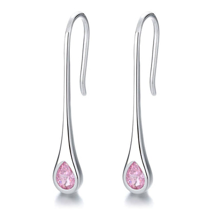 Sterling Silver Pull-through Earrings with Swarovski Crystals