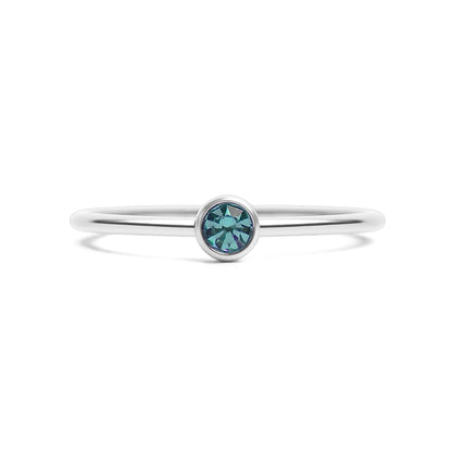 Stainless Steel Birthstone Stacking Ring Size 3