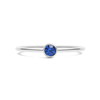 Stainless Steel Birthstone Stacking Ring Size 3