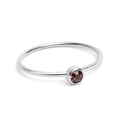 Stainless Steel Birthstone Stacking Ring Size 3