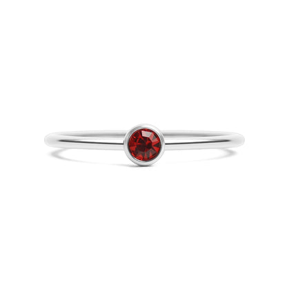 Stainless Steel Birthstone Stacking Ring Size 3
