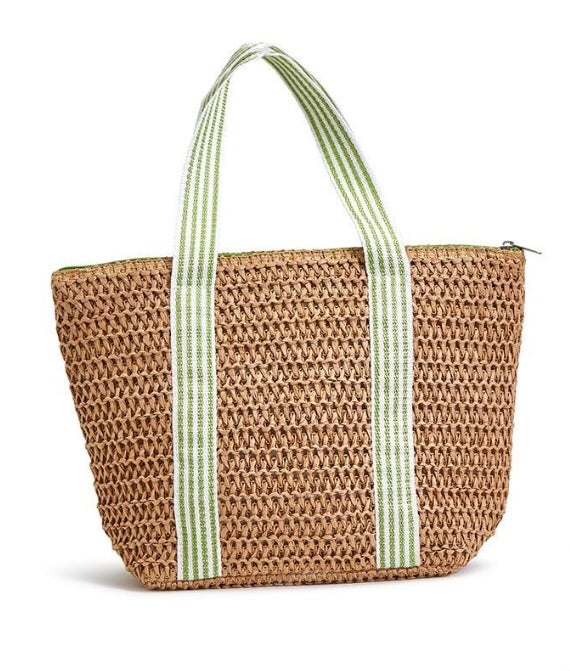Two’s Company Accessories:Two’s Company Woven Thermal Lunch Tote