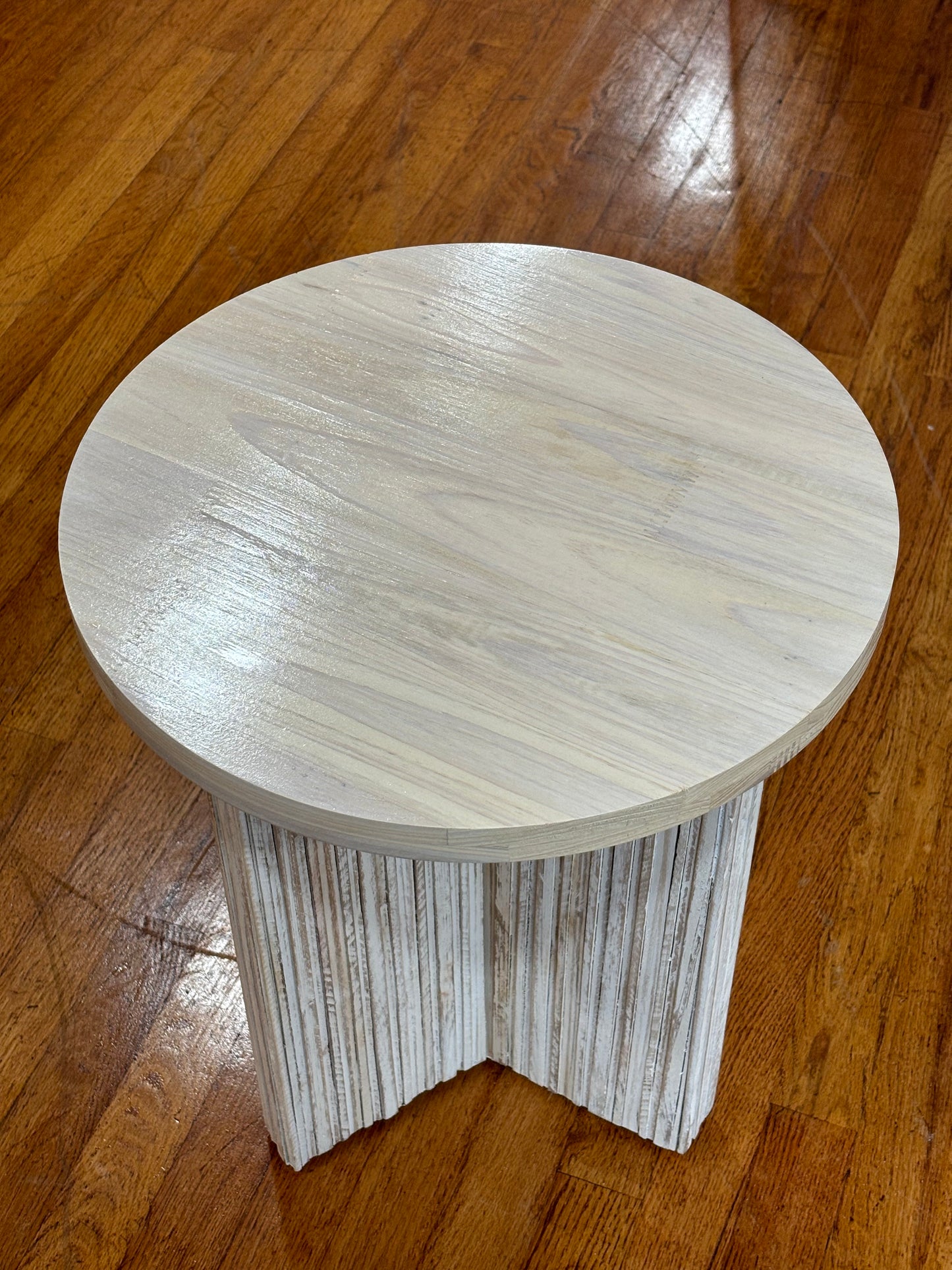Sagebrook Home: Petrified Wood And Teak 20" Accent Table (Custom Wood Top)