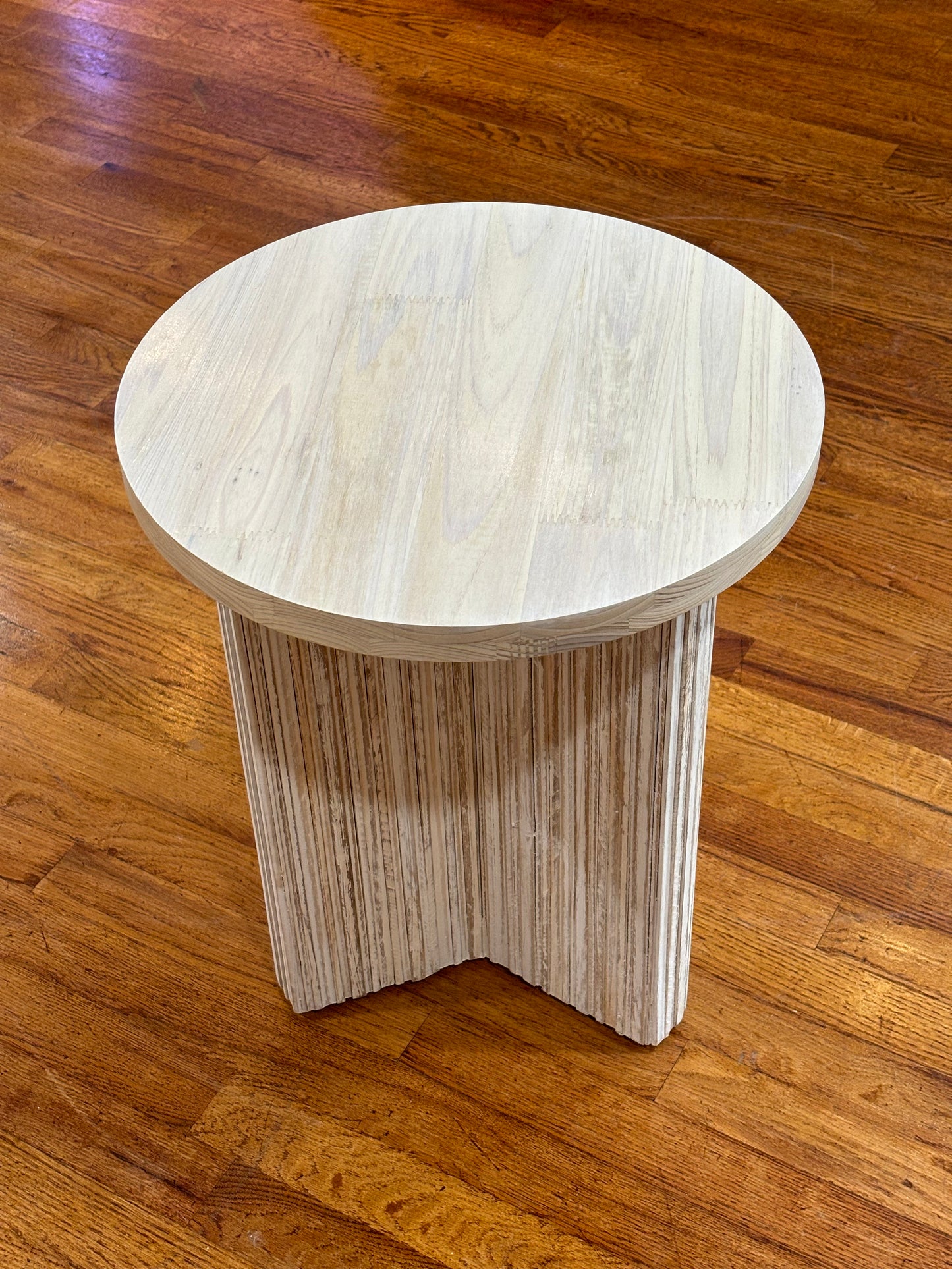Sagebrook Home: Petrified Wood And Teak 20" Accent Table (Custom Wood Top)