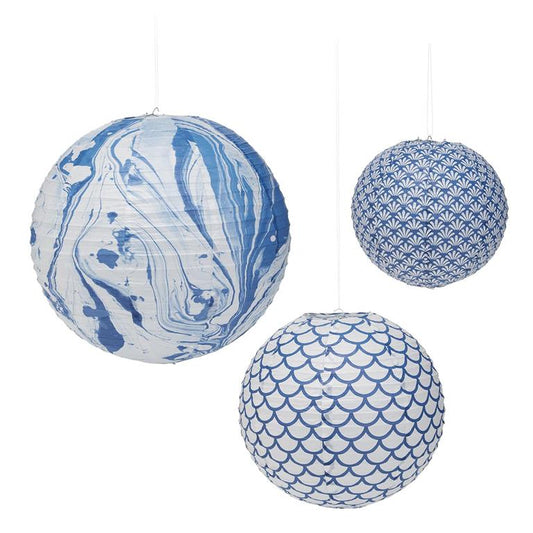 S/3 Pattern Play Paper Lanterns Includes 3 Sizes