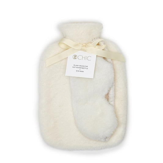 Hot Water Bottle with Cover & Eye Mask