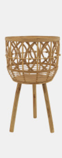 Sagebrook Accessories: Set of 2 Bamboo Planters