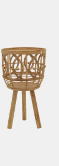 Sagebrook Accessories: Set of 2 Bamboo Planters