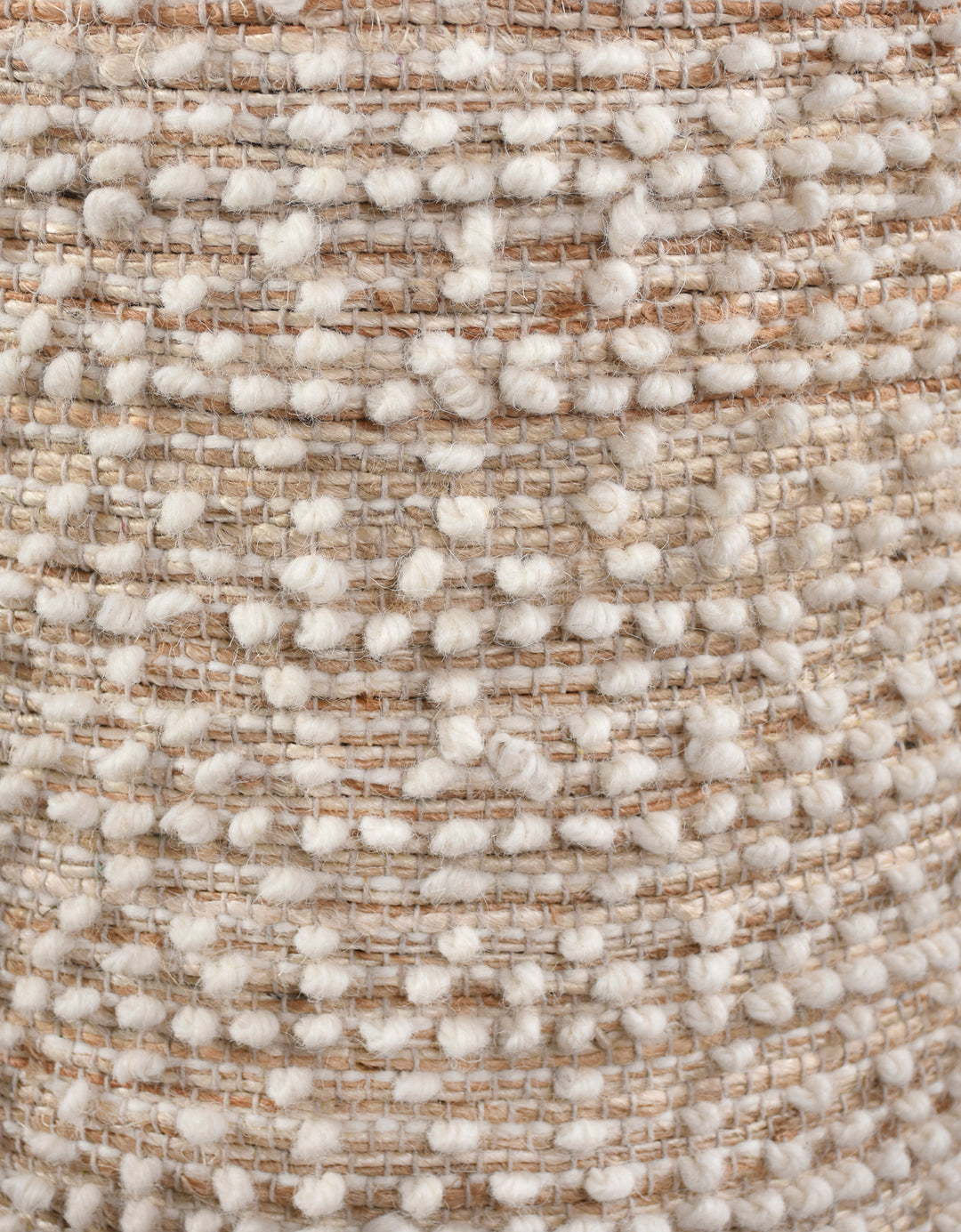 Natural boucle Handwoven Storage Side Table