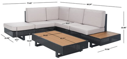 Outdoor Table & 2 Seat 1 Back Cushions