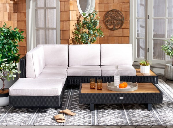 Outdoor Table & 2 Seat 1 Back Cushions