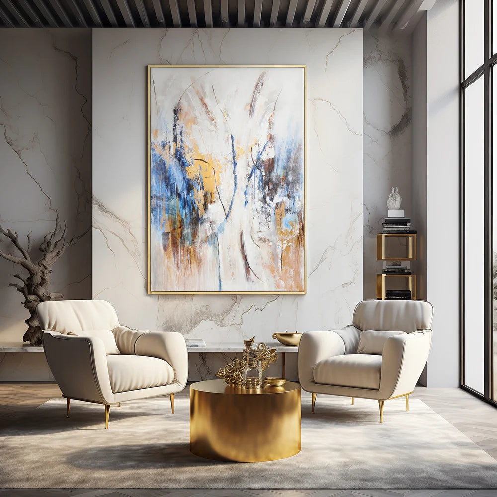 Sagebrook Accessories 74 X 50  Hand painted Abstract