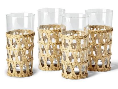 Island Chic Lattice Drinking Small & Large Glass