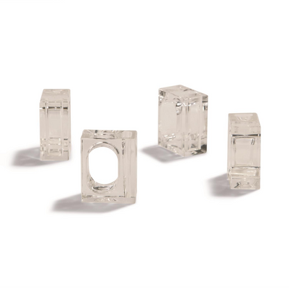 A La Carte Set of 4 Napkin/Flower Holders in Gift Box - Acrylic