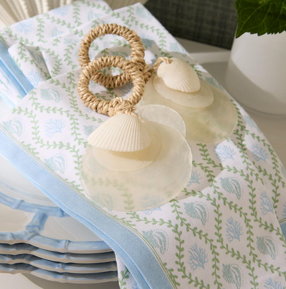 Set of 4 Hand-Crafted Capiz Shell Napkin Rings