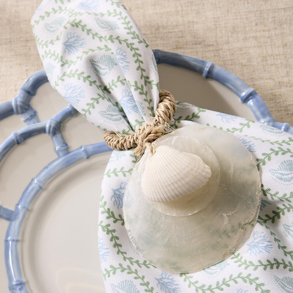Set of 4 Hand-Crafted Capiz Shell Napkin Rings
