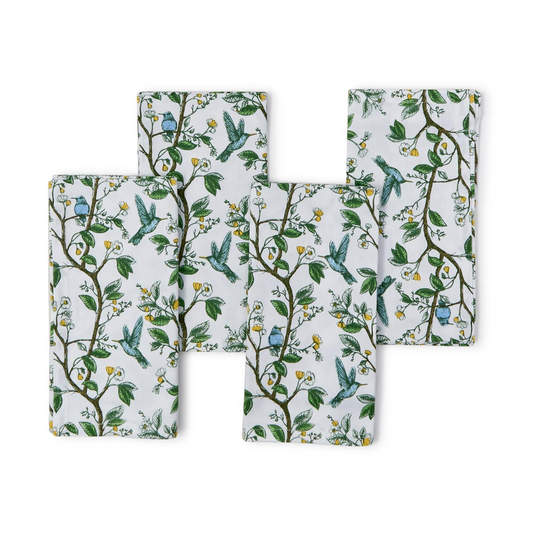 Hummingbird Set of 4 Cloth Napkins - Cotton
